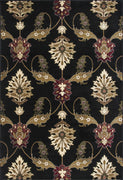 5'3" x 7'7" Polypropelene Black Area Rug