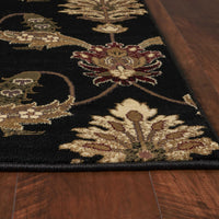 5'3" x 7'7" Polypropelene Black Area Rug