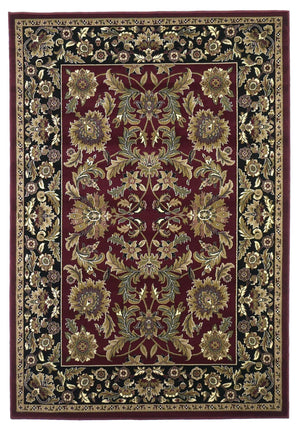 5'3" x 7'7" Polypropelene Red-Black Area Rug