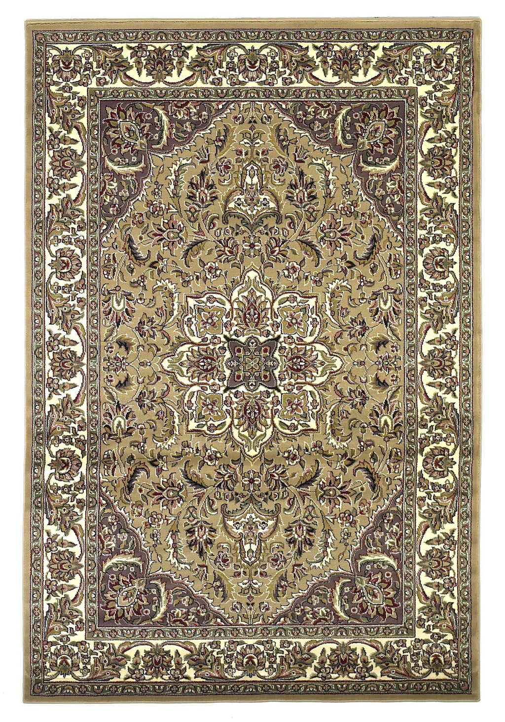 5'3" x 7'7" Polypropelene Beige-Ivory Area Rug