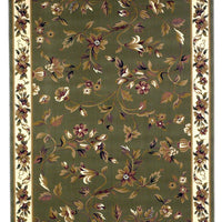 5'3" x 7'7" Polypropelene Sage-Ivory Area Rug