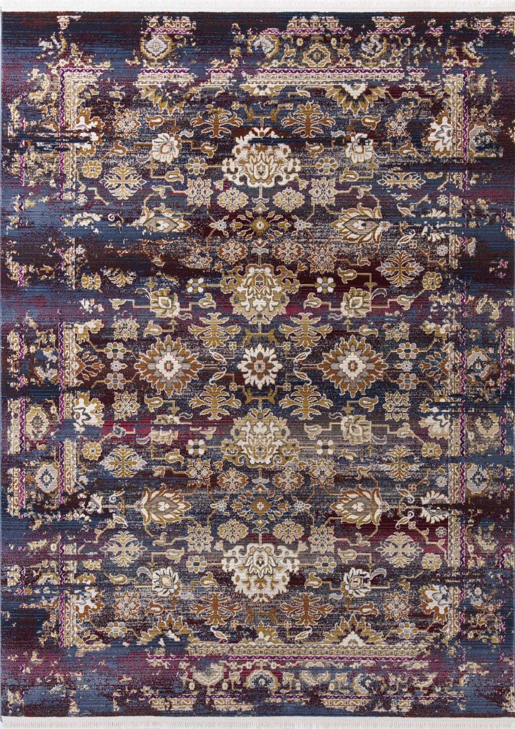 5'3" x 7'10" Polypropelene Jeweltone Area Rug