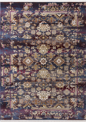 5'3" x 7'10" Polypropelene Jeweltone Area Rug