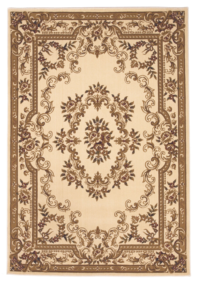 5'3" x 7'7" Polypropelene Ivory Area Rug