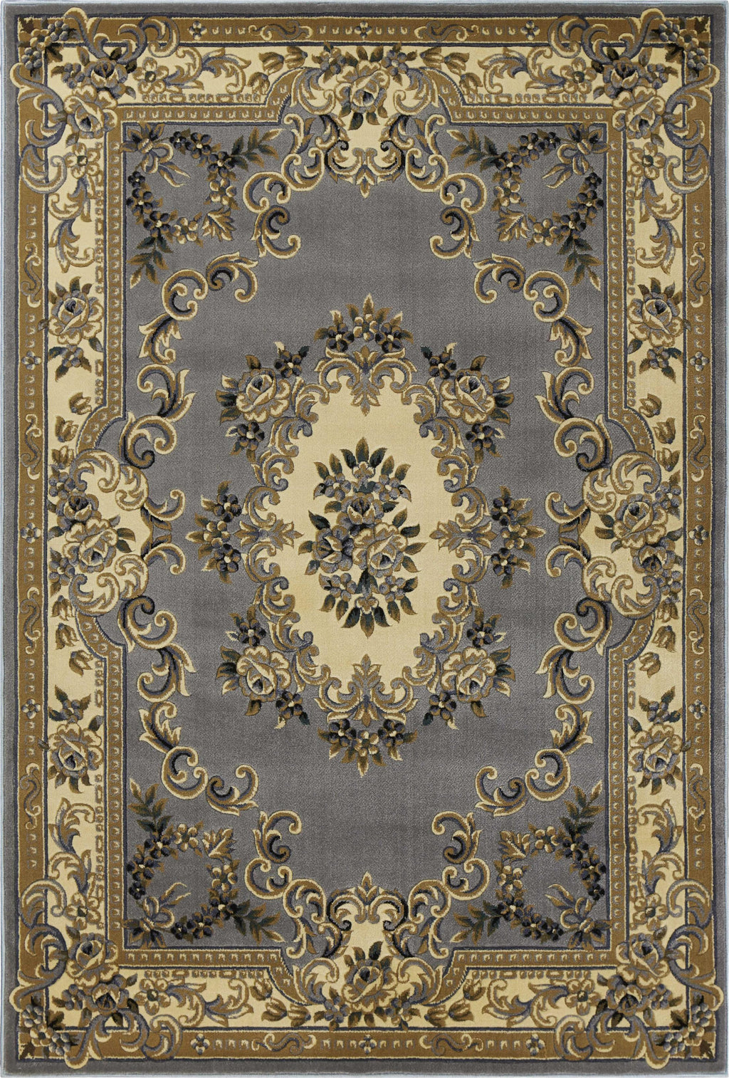 5'3" x 7'7" Polypropelene Slate Blue Area Rug