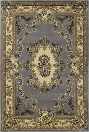 5'3" x 7'7" Polypropelene Slate Blue Area Rug