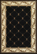 5'3" x 7'7" Polypropelene Black Area Rug