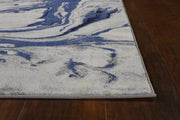 5'3" x 7'7" Polypropelene Blue Area Rug