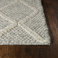 3'3" x 5'3" Wool Grey Area Rug