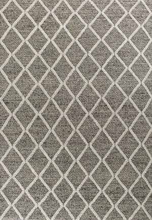 3'3" x 5'3" Wool Dark Grey Area Rug