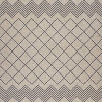 5' x 7' Wool Ivory Area Rug