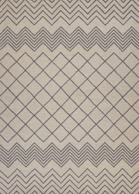 5' x 7' Wool Ivory Area Rug