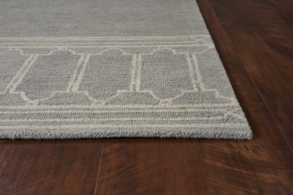 5' x 7' Wool Grey Area Rug