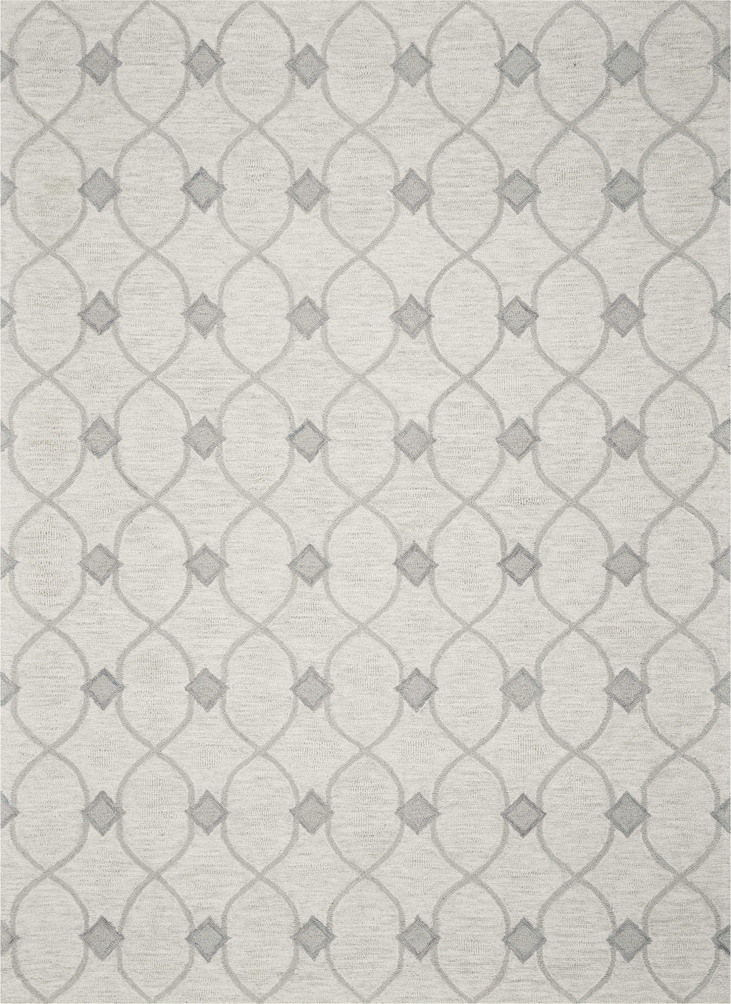 5' x 7' Wool Ivory Area Rug