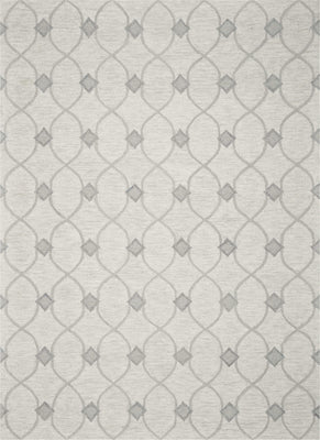 5' x 7' Wool Ivory Area Rug