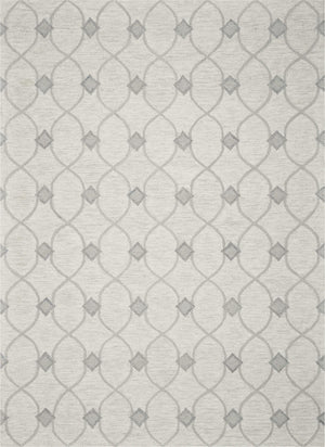 5' x 7' Wool Ivory Area Rug