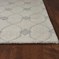 5' x 7' Wool Ivory Area Rug