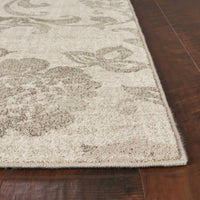 5'3" x 7'7" Polypropelene Grey Area Rug