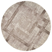 6'6" Round Polypropelene Cream Area Rug