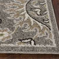 6'7" x 9'6" UV-treated Polypropelene Grey Area Rug