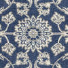 7' x 9' Denim Floral Vine UV Treated Indoor Area Rug