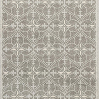 6'7" x 9'6" UV-treated Polypropelene Grey Area Rug