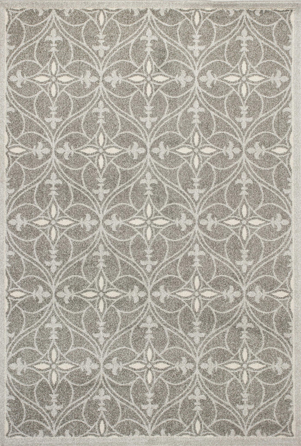 6'7" x 9'6" UV-treated Polypropelene Grey Area Rug