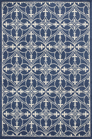 6'7" x 9'6" UV-treated Polypropelene Denim Area Rug