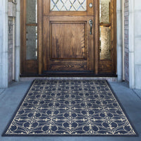 6'7" x 9'6" UV-treated Polypropelene Denim Area Rug