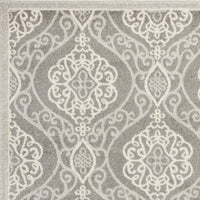 6'7" x 9'6" UV-treated Polypropelene Silver Area Rug