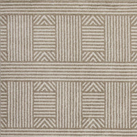 6'7" x 9'6" UV-treated Polypropelene Beige Area Rug