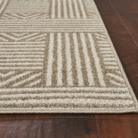 6'7" x 9'6" UV-treated Polypropelene Beige Area Rug