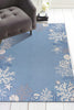 5' x 7'6" Polyester Sea Blue Area Rug