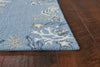 5' x 7'6" Polyester Sea Blue Area Rug