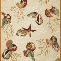 5' x 7'6" Polyester Beige Area Rug