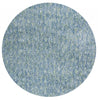 6' Seafoam Heather Hand Woven Indoor Round Shag Area Rug