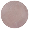 6' Round Polyester Rose Pink Area Rug