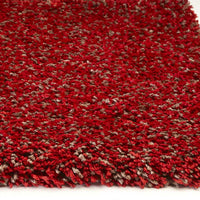 5' x 7' Polyester Red Heather Area Rug