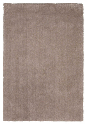 5'x7' Beige Hand Woven Indoor Shag Area Rug