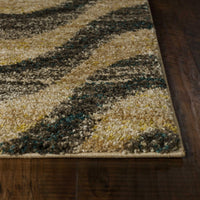 5'3" x 7'7" Polypropelene Grey-Sand Area Rug