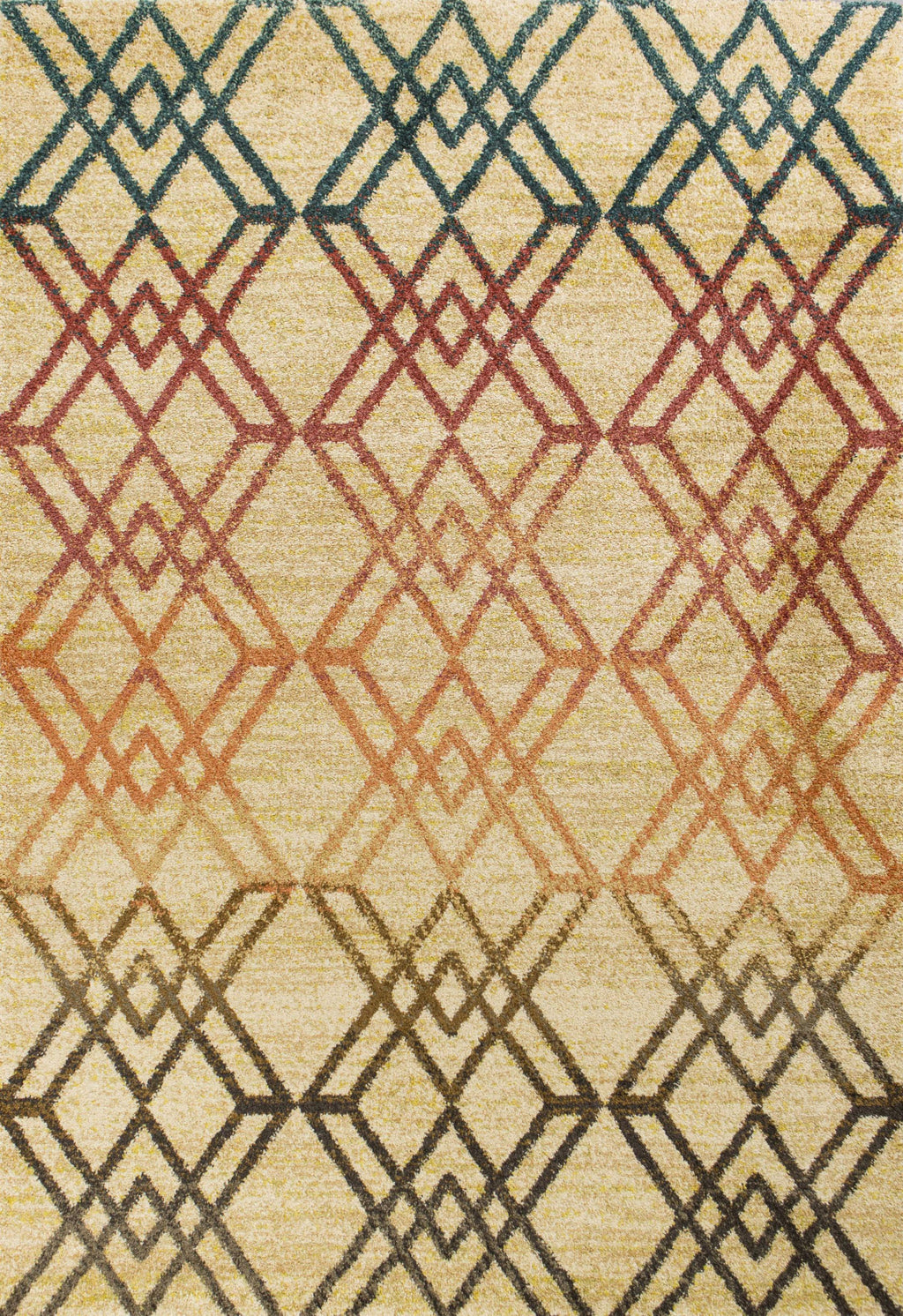 5'3" x 7'7" Polypropelene Brown Area Rug