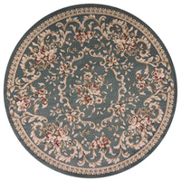 7'10" Round Polypropelene Slate Blue Area Rug