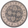 7'10" Round Polypropelene Grey-Ivory Area Rug