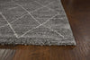 5'3"X 7'7" Polypropelene Grey Area Rug