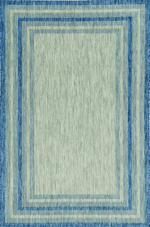 7'10" x 10'10" UV-treated Polypropylene Grey-Denim Area Rug