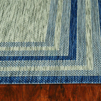 7'10" x 10'10" UV-treated Polypropylene Grey-Denim Area Rug