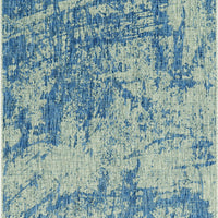 7'10" x 10'10" UV-treated Polypropelene Grey-Denim Area Rug