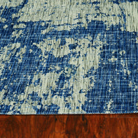 7'10" x 10'10" UV-treated Polypropelene Grey-Denim Area Rug