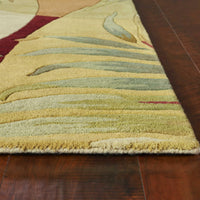 3'6" x 5'6" Wool Coral-Ivory Area Rug