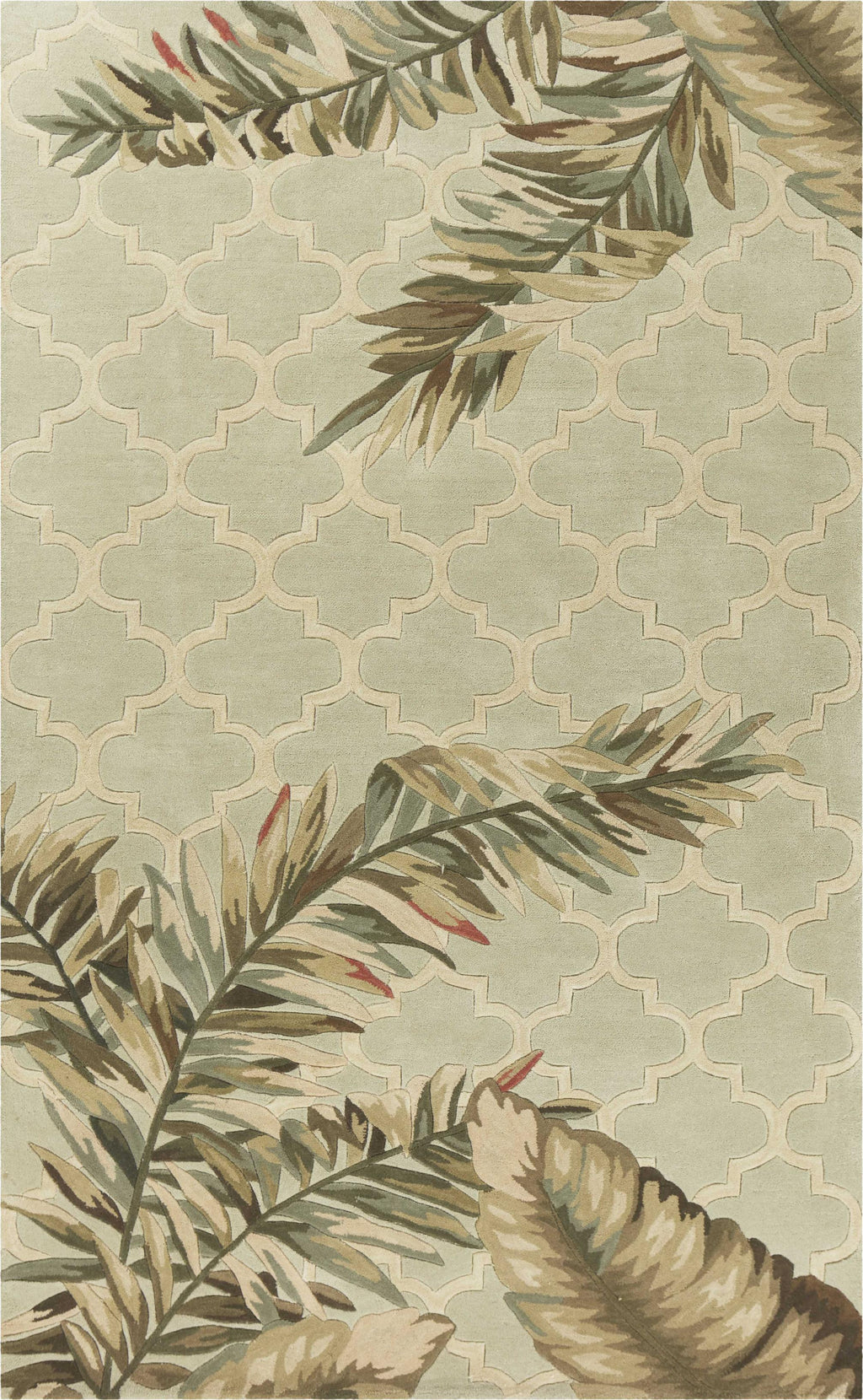 3'6" x 5'6" Wool Sage Area Rug